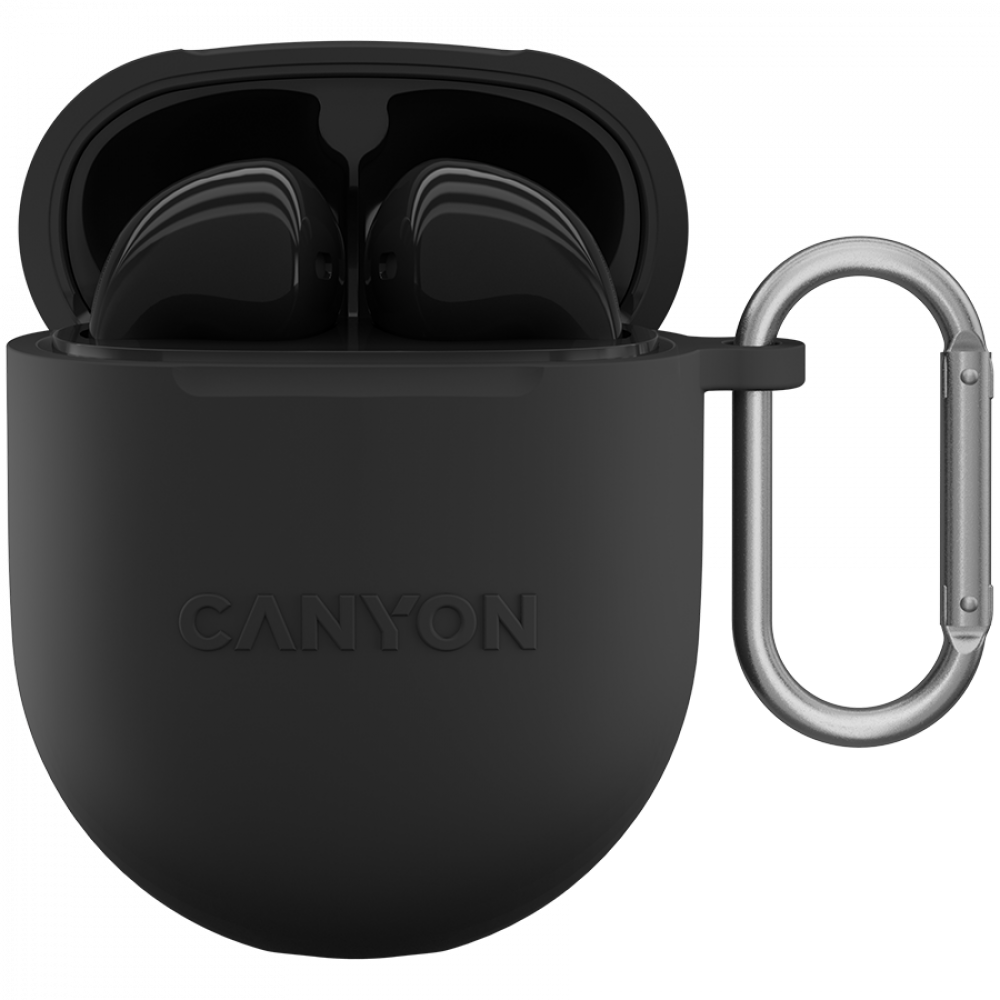 Canyon TWS-6 Black TWS In-Ear Headphones with Wireless Charging Case