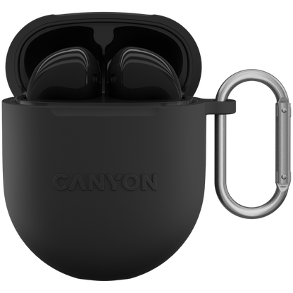 Canyon TWS-6 Black TWS In-Ear Headphones with Wireless Charging Case