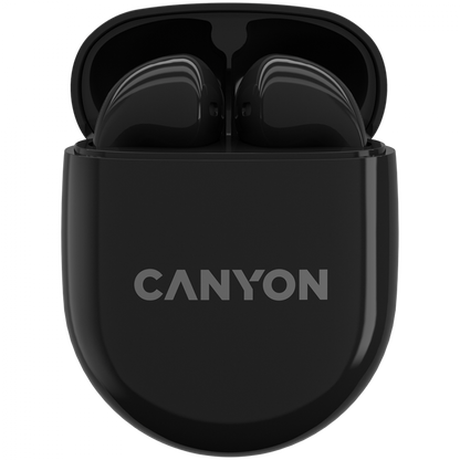 Canyon TWS-6 Black TWS In-Ear Headphones with Wireless Charging Case