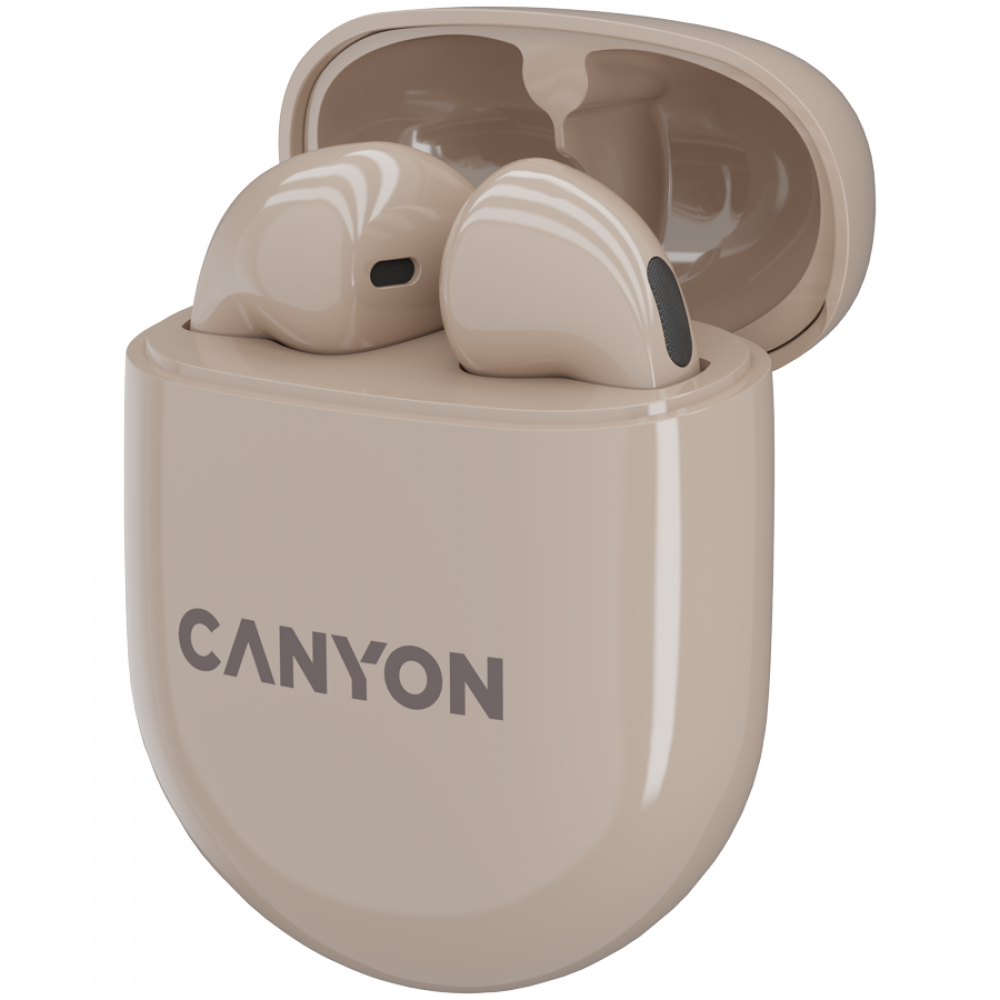 Canyon TWS 6 TWS Wireless Earbuds, Beige