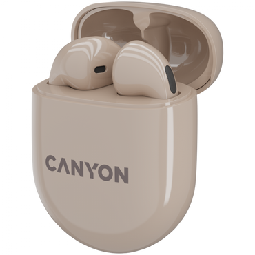 Słuchawki douszne TWS Canyon TWS 6 bezprzewodowe beżowe