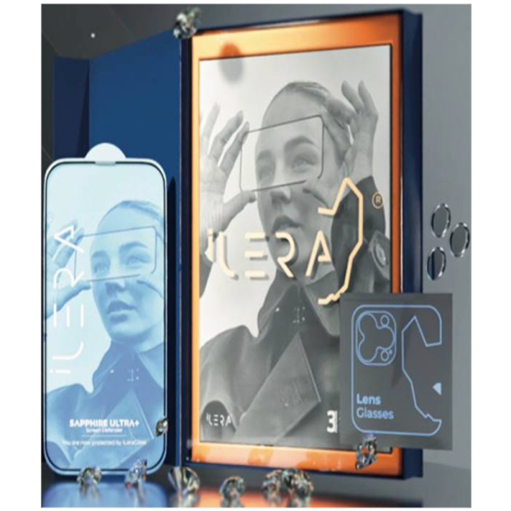 Corning Glass iLera Premium Sapphire Ultra Protective Glass for iPhone 16 Pro