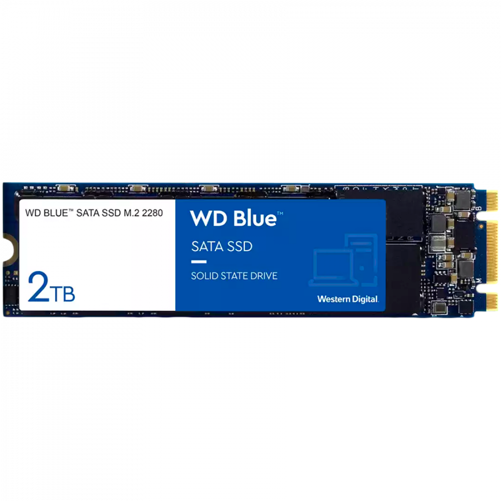 WD SSD Blue SA510 2TB SATA M.2 2280 560/520 MB/s IOPS 87K/83K TBW 500