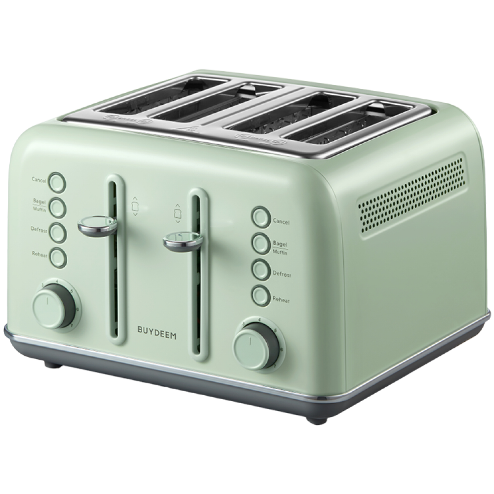 Toaster Buydeem DT640E für 4 Scheiben 1800 W Auftaufunktion Pastellgrün