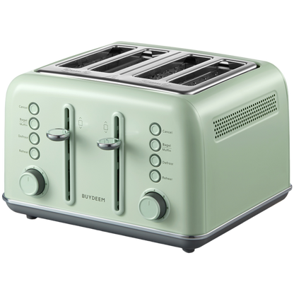 Toaster Buydeem DT640E für 4 Scheiben 1800 W Auftaufunktion Pastellgrün