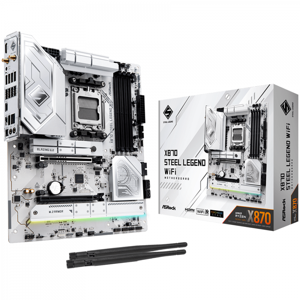 ASROCK X870 Steel Legend WIFI ATX Motherboard with Wi-Fi 7