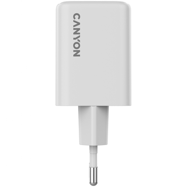 Canyon CU45CC GaN 45W 2xPD EU Wall Charger, white