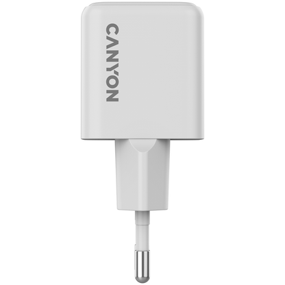 20W GaN 1xPD 1xQC EU Canyon CU20AC White Wall Charger