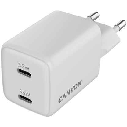 GaN-Netzladegerät 35W 2xPD EU Canyon CU35CC weiß