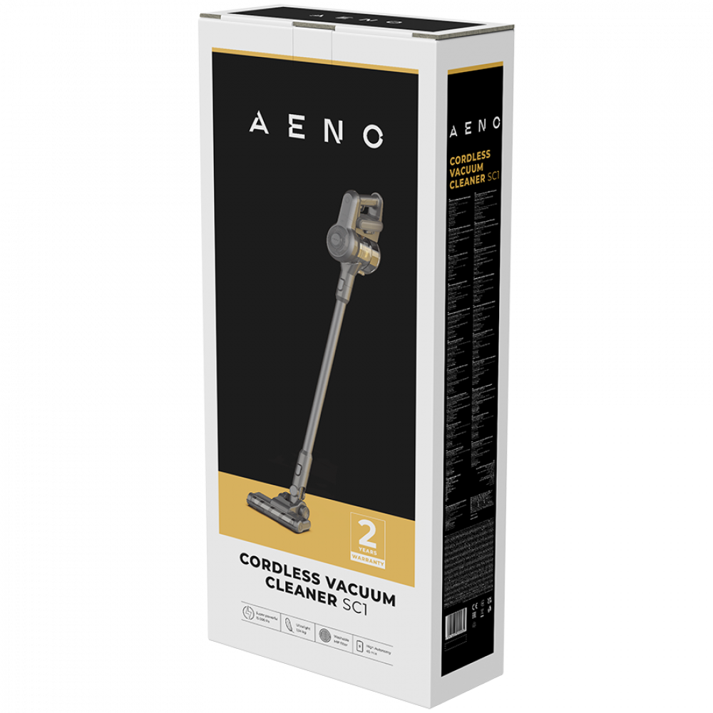15kPa 45min lightweight Aeno SC1 gray cordless vacuum cleaner