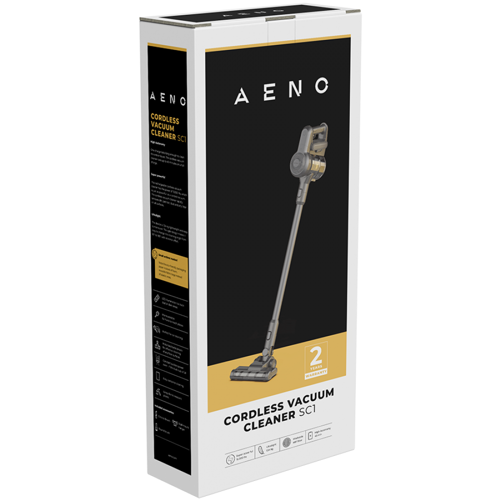 15kPa 45min lightweight Aeno SC1 gray cordless vacuum cleaner