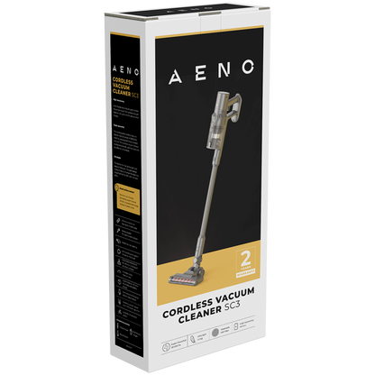 Cordless vacuum cleaner 28 kPa 45 min lightweight Aeno SC3 grey