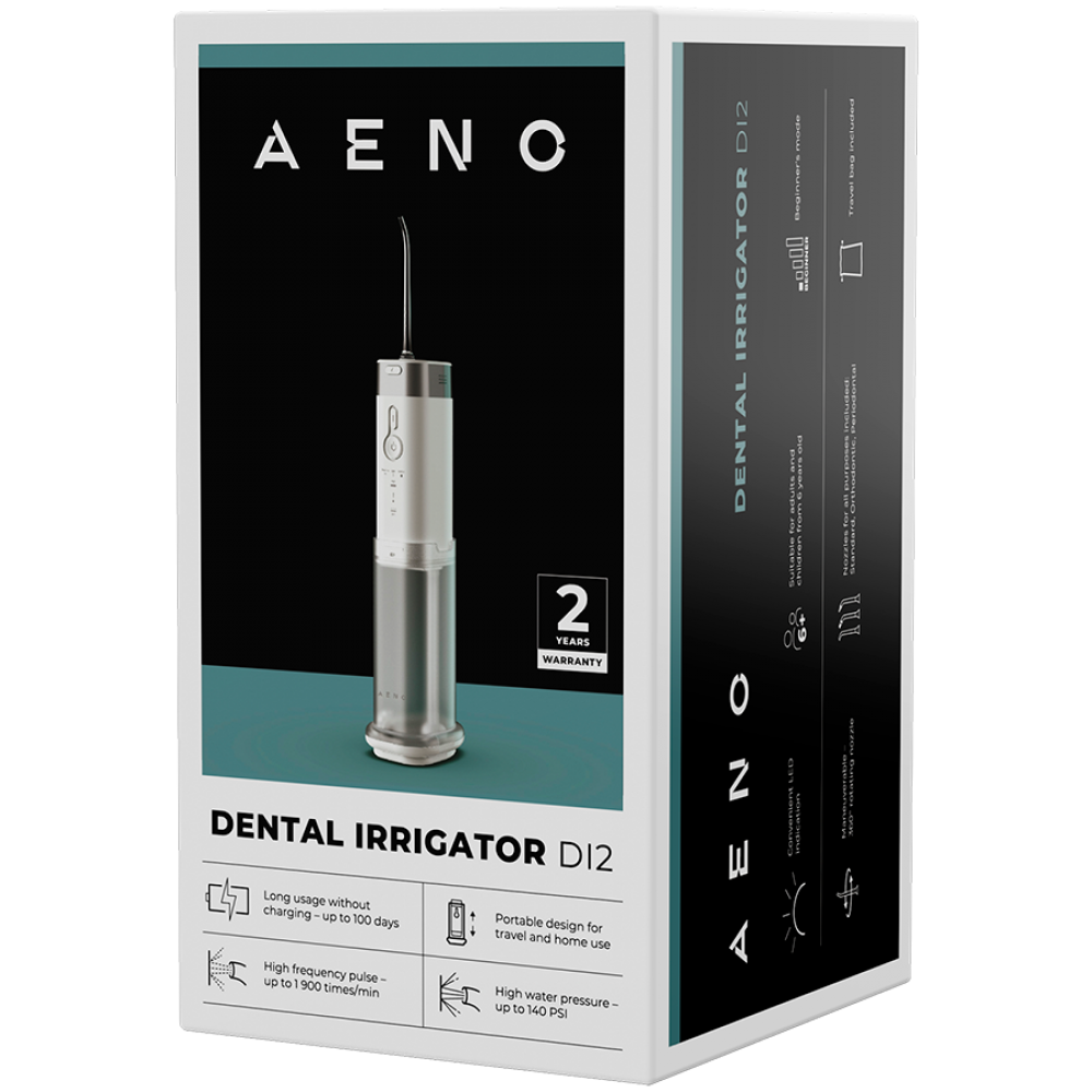 Aeno DI2 Dental Irrigator 5 Modes 140 PSI 200 ml White