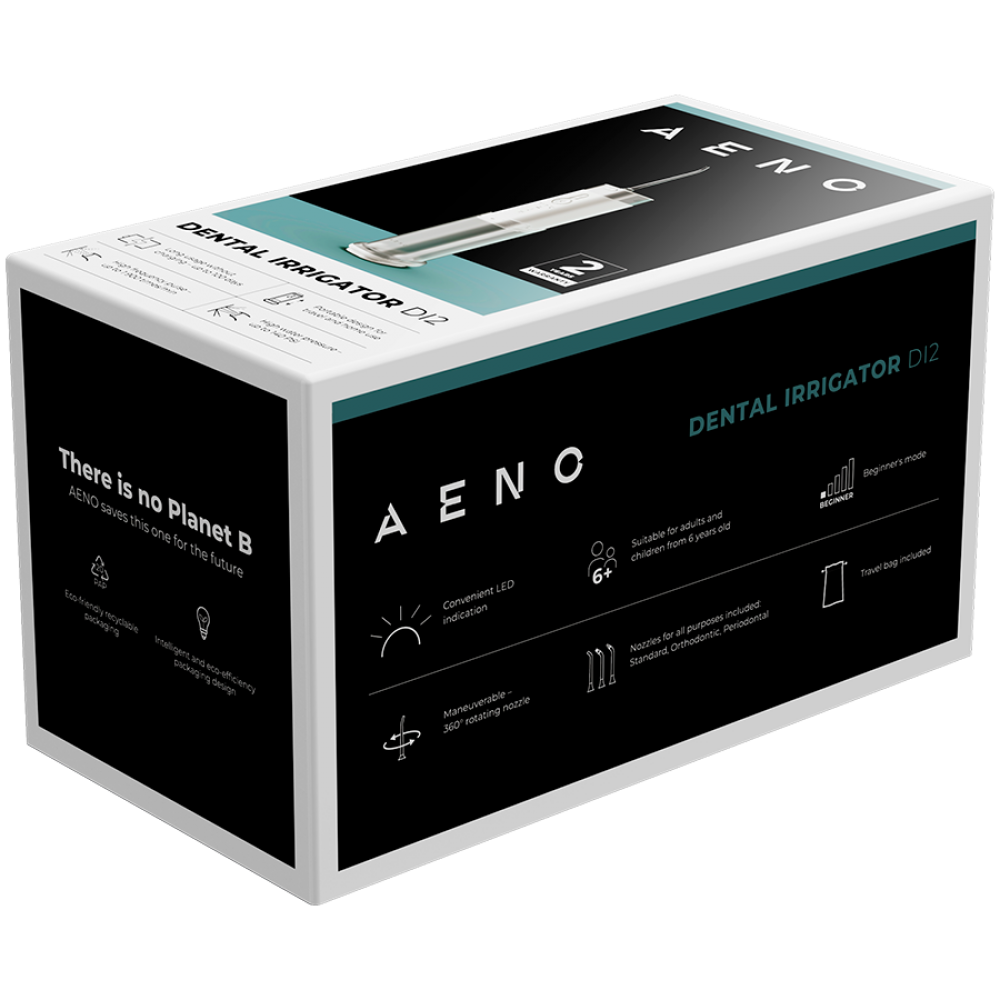 Aeno DI2 Dental Irrigator 5 Modes 140 PSI 200 ml White