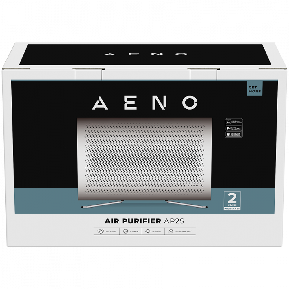 Luftreiniger 420 m³/h WLAN Ionisierung Wandmontage Aeno weiß