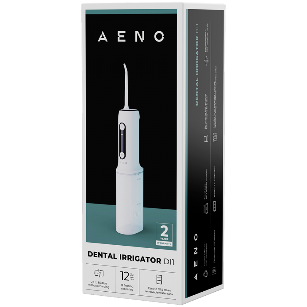 Aeno DI1 white dental irrigator 100 PSI 200 ml 12 programs