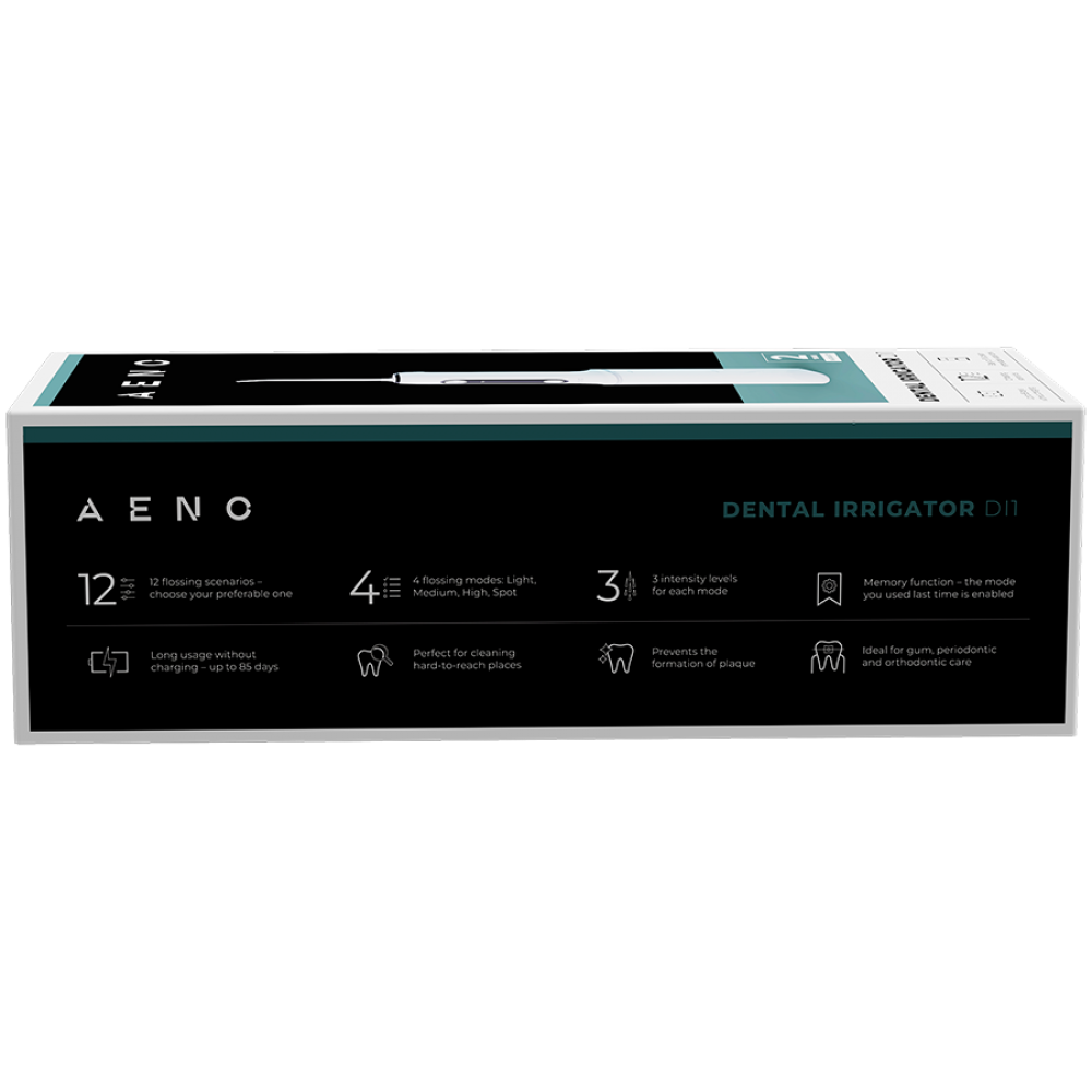 Aeno DI1 white dental irrigator 100 PSI 200 ml 12 programs