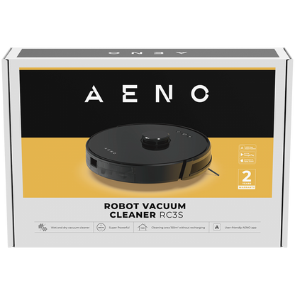 2-in-1 Robot Vacuum Cleaner 2500Pa with Map Aeno RC3S Black