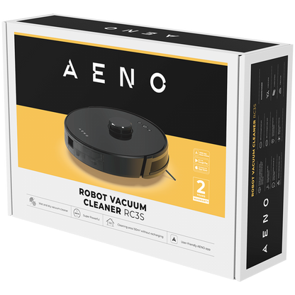2-in-1 Robot Vacuum Cleaner 2500Pa with Map Aeno RC3S Black
