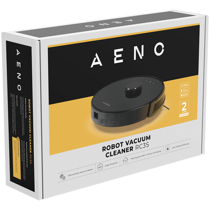 2-in-1 Robot Vacuum Cleaner 2500Pa with Map Aeno RC3S Black