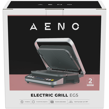 Aeno EG5 Black 2000W Electric Grill, 6 Programs, 320x220