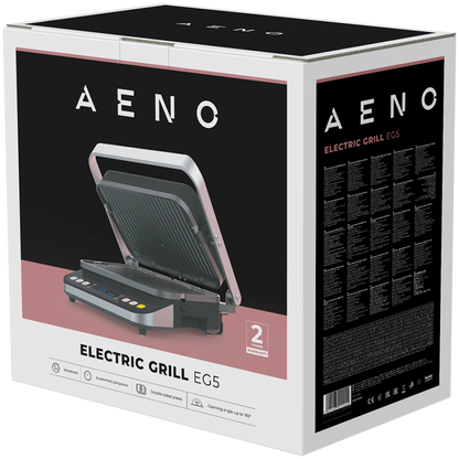 Aeno EG5 Black 2000W Electric Grill, 6 Programs, 320x220