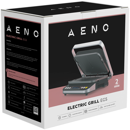 Aeno EG5 Black 2000W Electric Grill, 6 Programs, 320x220