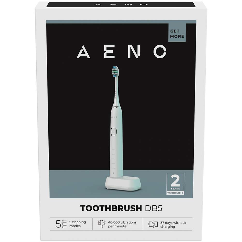 Aeno DB5 Sonic Toothbrush 46000 rpm 5 modes IPX7 white