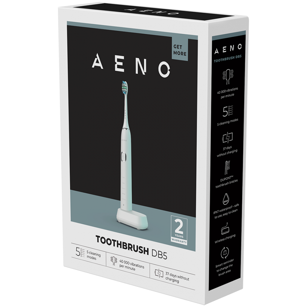 Aeno DB5 Sonic Toothbrush 46000 rpm 5 modes IPX7 white