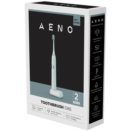 Aeno DB5 Sonic Toothbrush 46000 rpm 5 modes IPX7 white