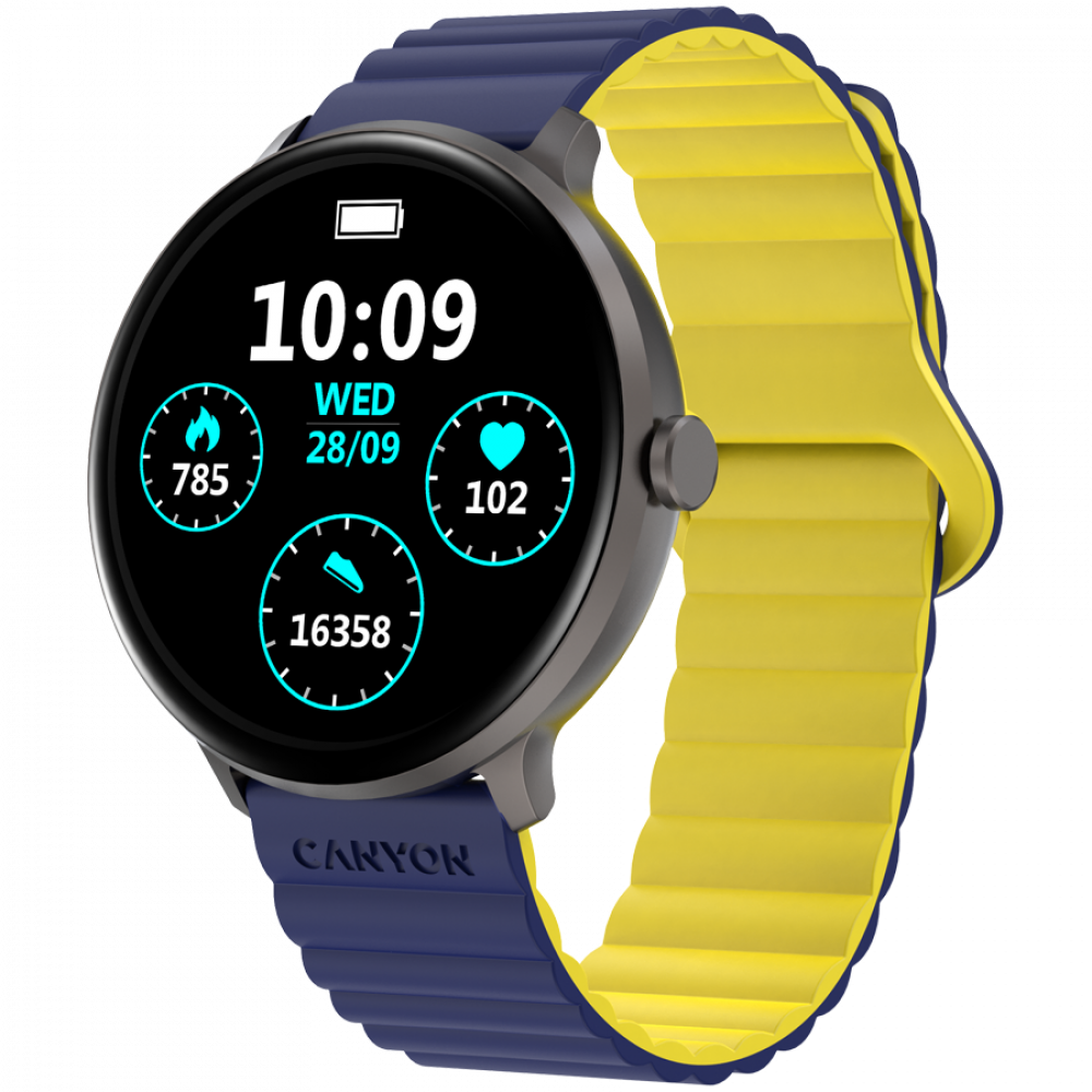Smartwatch with sports functions Canyon SW-69 blue-yellow