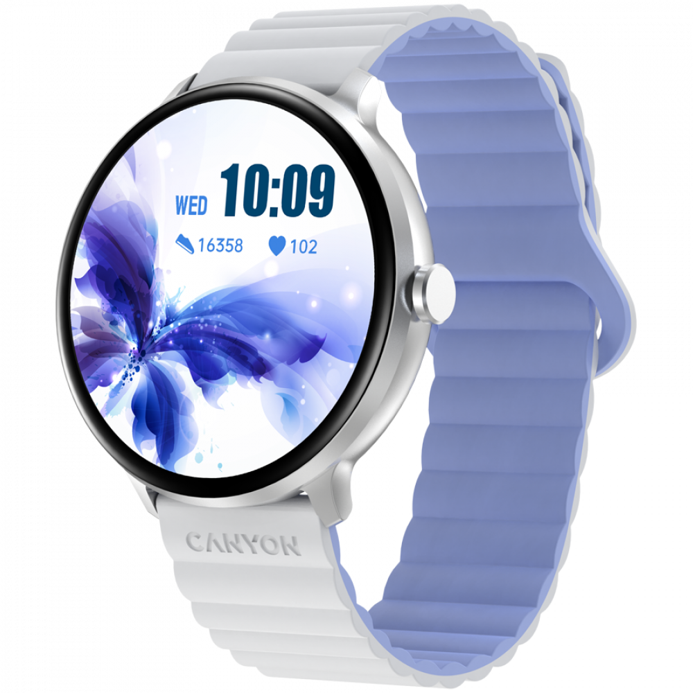 Canyon SW-69 Sports Smartwatch White-Blue