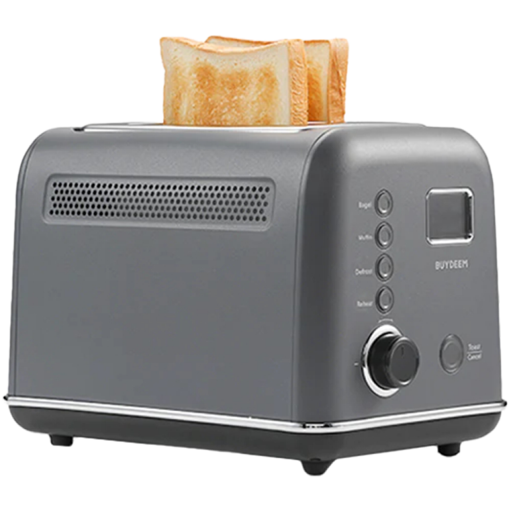 Buydeem DT730E Toaster Automatisch 9 Stufen 900W Retro Grau