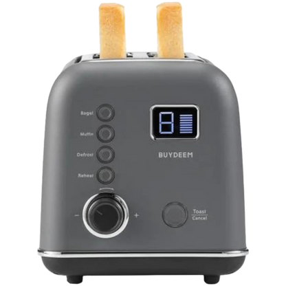 Buydeem DT730E Toaster Automatisch 9 Stufen 900W Retro Grau