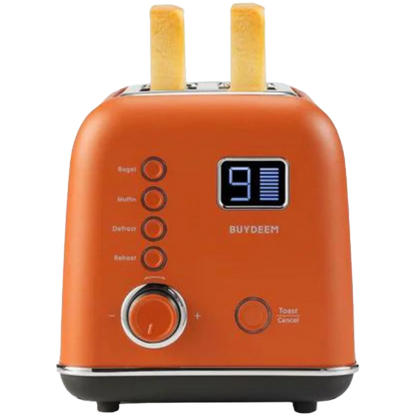 Buydeem DT730E Automatic Toaster 9 Browning Levels 900W Retro Red