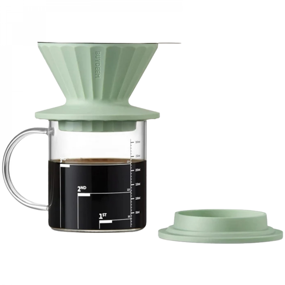 Buydeem CD1024 Teekanne mit Tassen 350 ml Grün