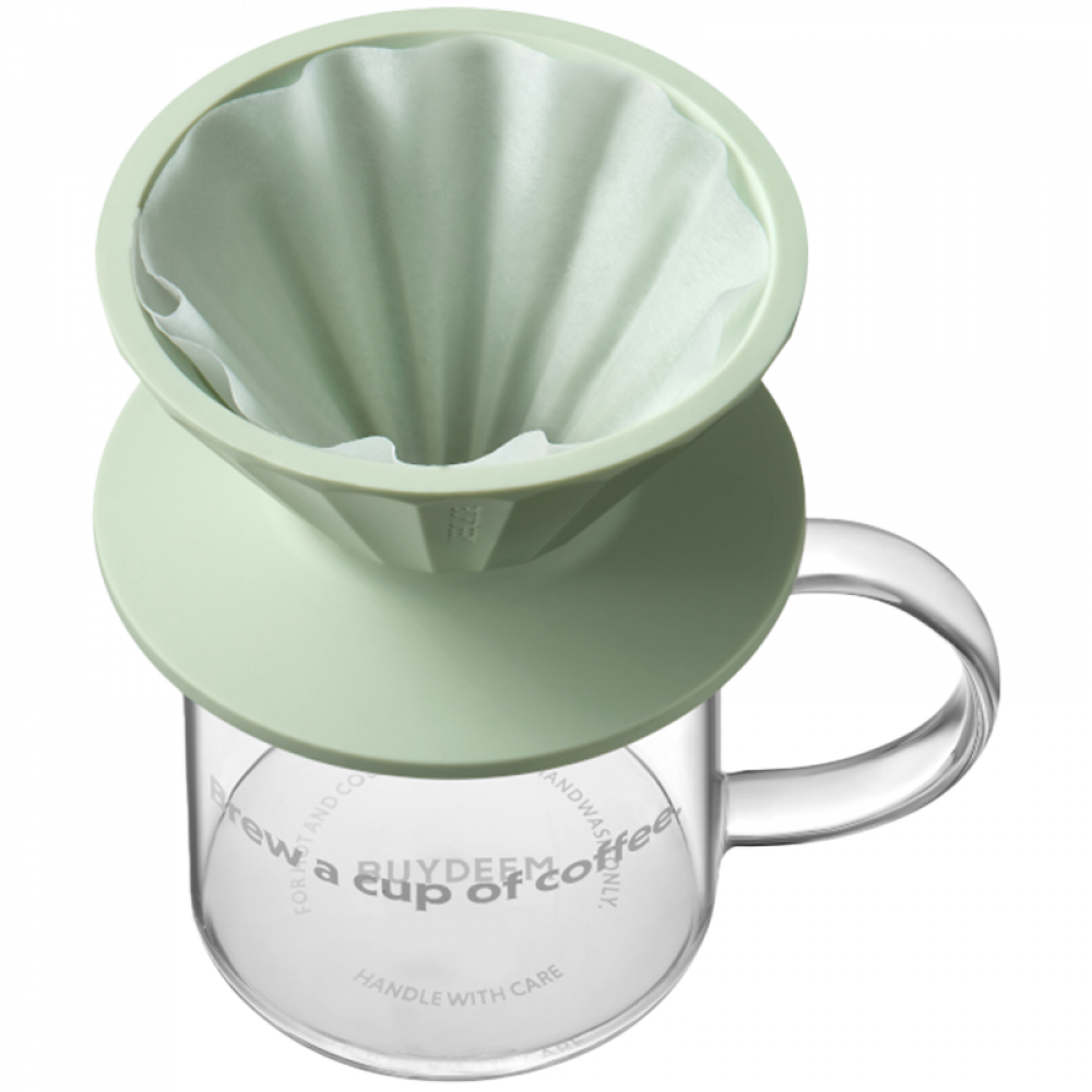 Buydeem CD1024 Teekanne mit Tassen 350 ml Grün
