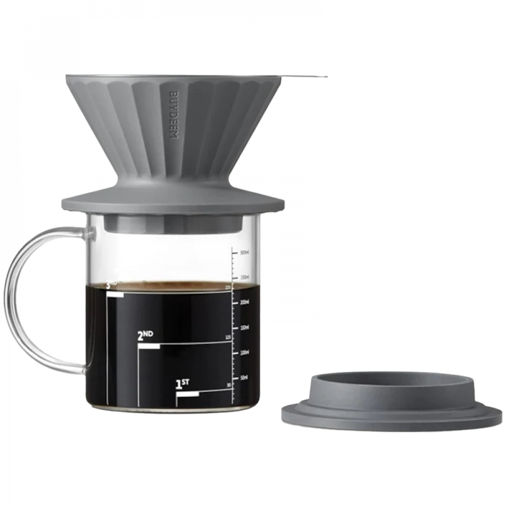 Buydeem CD1024 Pour Over Coffee and Tea Brewer Set 350ml Grey