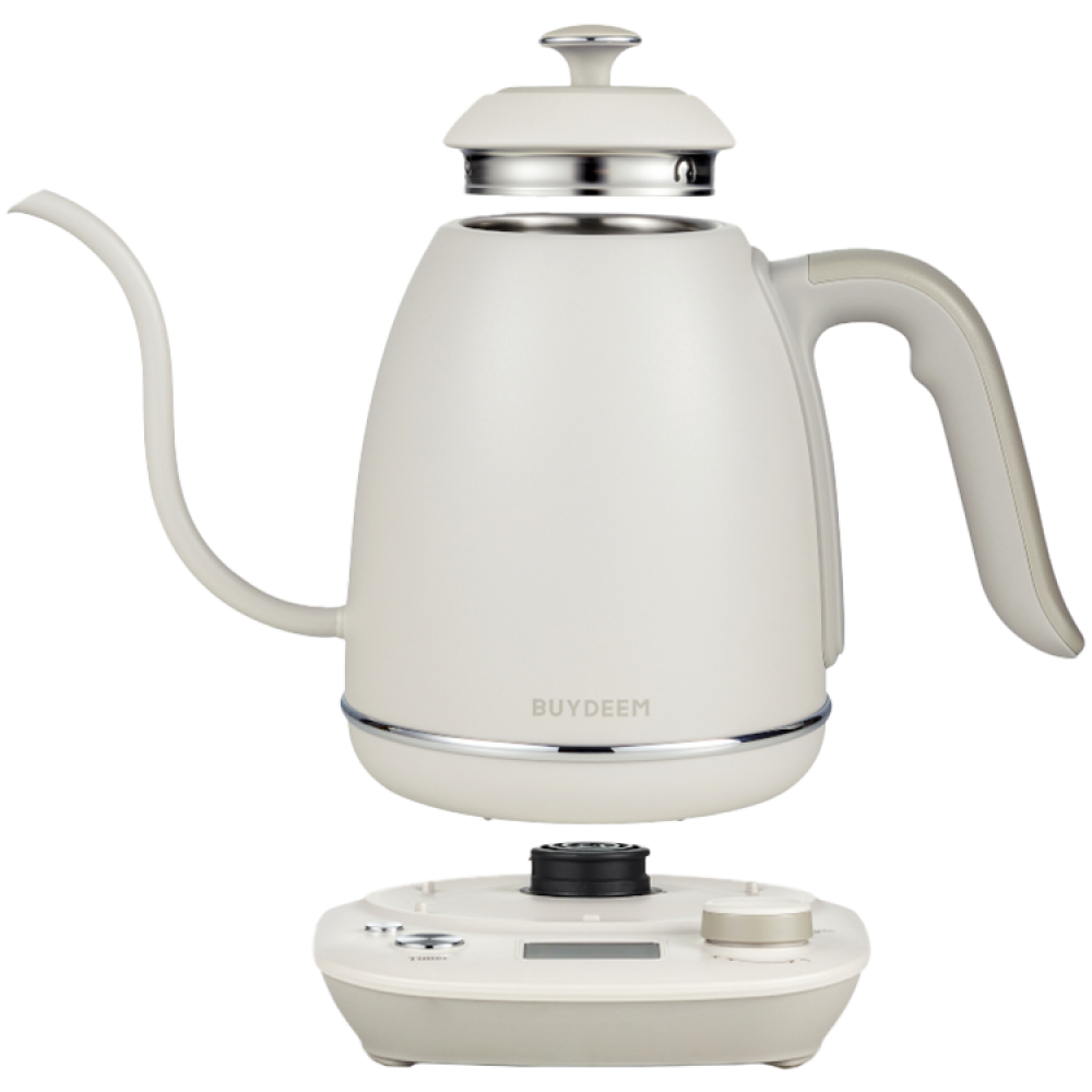 Buydeem K821 Gooseneck Electric Kettle with Temperature Control, Pastel Cream
