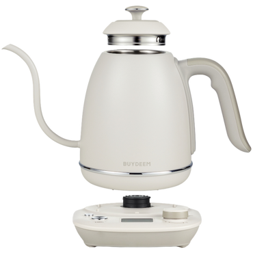 Buydeem K821 Gooseneck Electric Kettle with Temperature Control, Pastel Cream