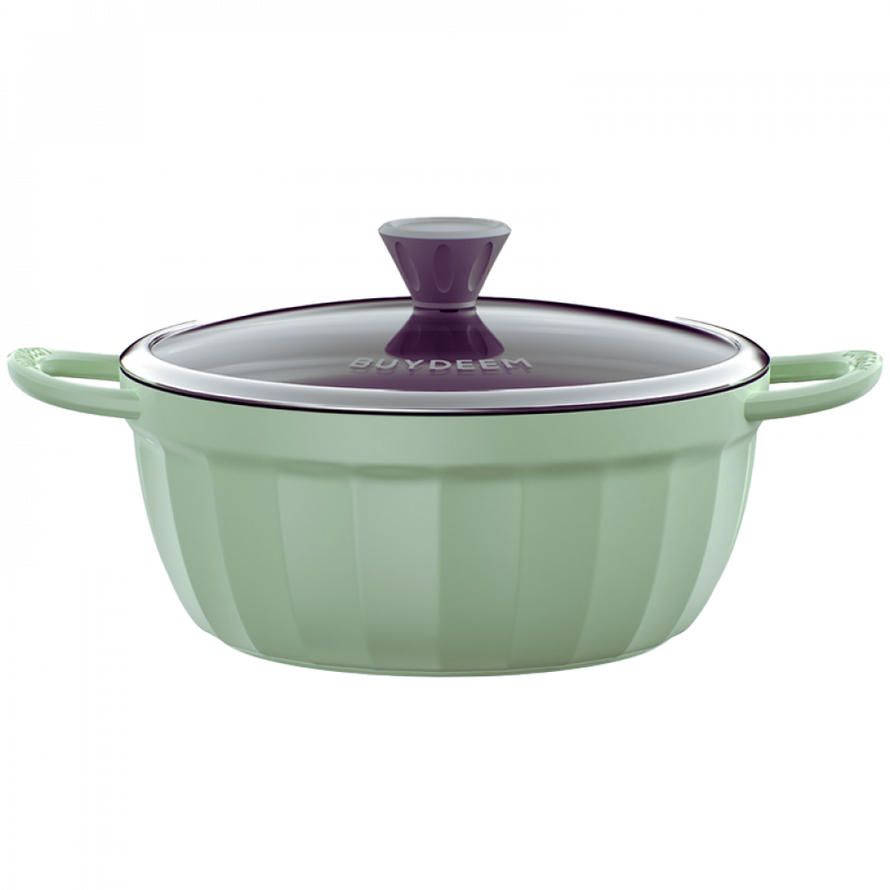 Buydeem CP152 Enamel Pot with Non-Stick Coating 4.5L Green