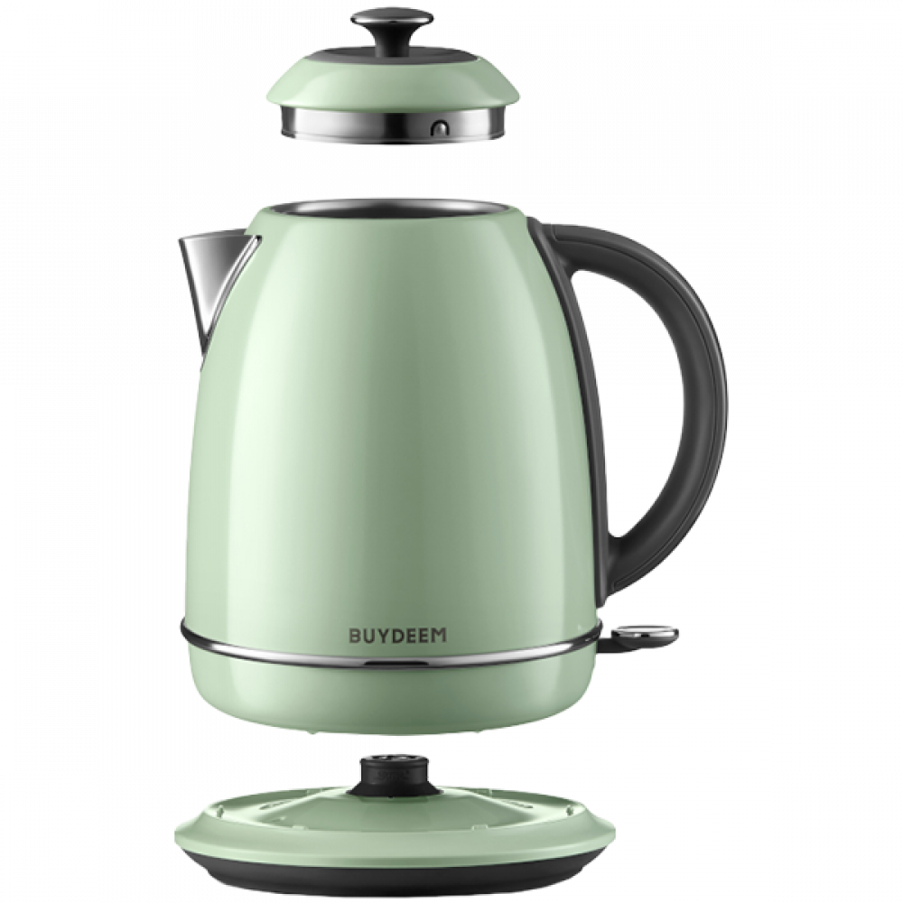 Buydeem K640 Wasserkocher 1,7l 2400W Retro Pastellgrün