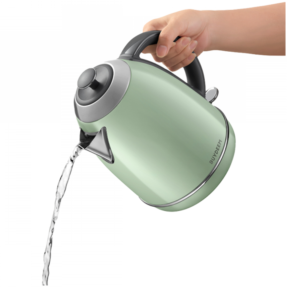 Buydeem K640 Wasserkocher 1,7l 2400W Retro Pastellgrün