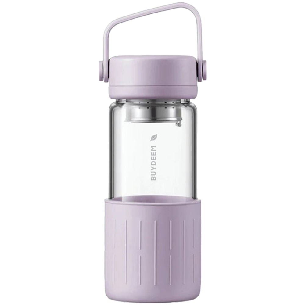 Buydeem CD1008 350 ml Glass Bottle with Infuser for Tea, Purple