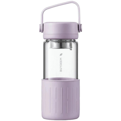 Buydeem CD1008 350 ml Glass Bottle with Infuser for Tea, Purple