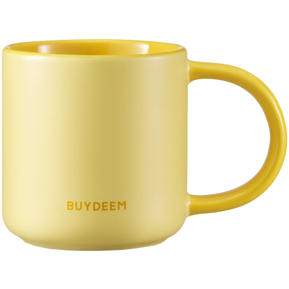 Keramiktasse 300 ml Buydeem CD1018 für Kaffee und Tee Pastellgelb