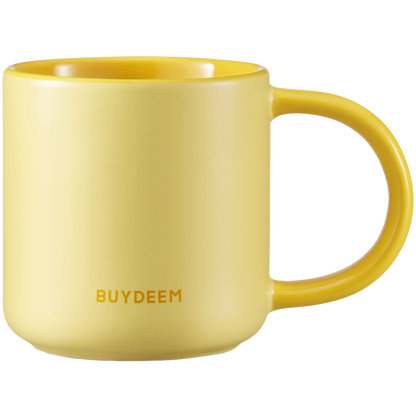 Keramiktasse 300 ml Buydeem CD1018 für Kaffee und Tee Pastellgelb