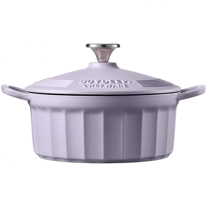 Buydeem CP521 Gusseisen-Emaille-Topf 2,9l Küchengerät Pastell-Lila