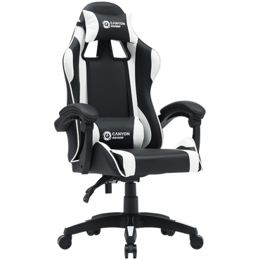 Fotel gamingowy ergonomiczny czarno-biały Canyon SGCH2 czarny-biały