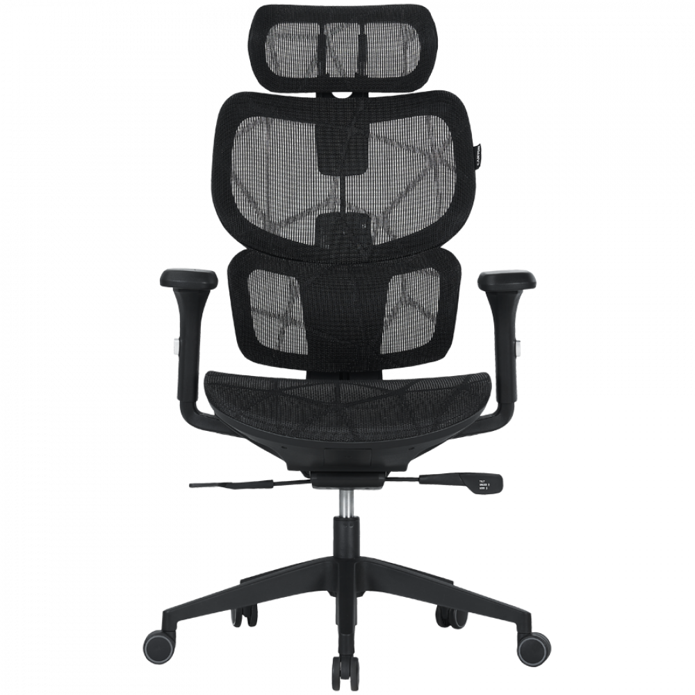 Ergonomischer Gaming-Stuhl mit Mesh-Gewebe Canyon MOCH01 schwarz
